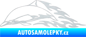 Samolepka Animal flames 099 levá delfín škrábaný hliník