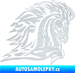 Samolepka Animal flames 101 pravá kůň škrábaný hliník
