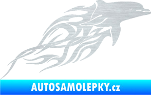 Samolepka Animal flames 102 pravá delfín škrábaný hliník