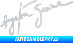 Samolepka Podpis Ayrton Senna škrábaný hliník