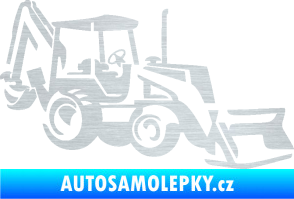 Samolepka Bagr 002 pravá škrábaný hliník