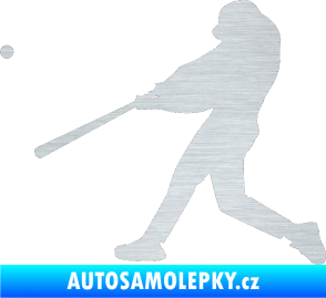 Samolepka Baseball 001 levá škrábaný hliník