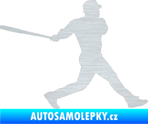 Samolepka Baseball 002 pravá škrábaný hliník