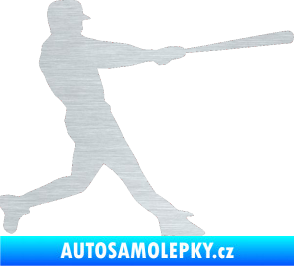 Samolepka Baseball 004 pravá škrábaný hliník