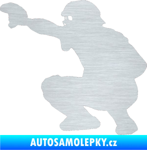 Samolepka Baseball 005 levá škrábaný hliník