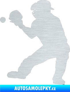 Samolepka Baseball 007 levá škrábaný hliník