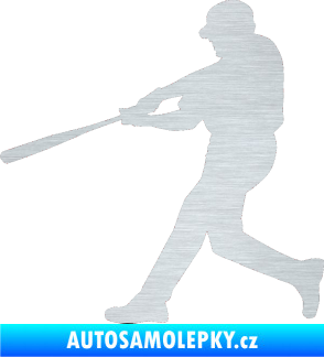 Samolepka Baseball 014 levá škrábaný hliník