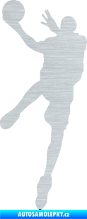 Samolepka Basketbal 006 levá škrábaný hliník