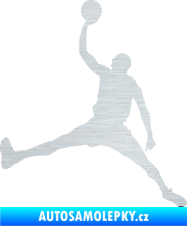 Samolepka Basketbal 016 levá škrábaný hliník