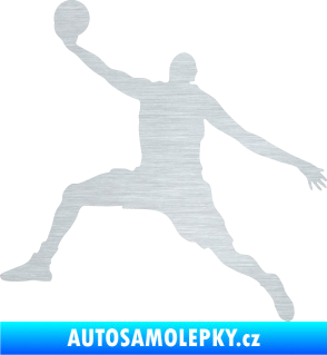 Samolepka Basketbal 002 levá škrábaný hliník