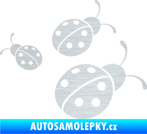 Samolepka Berušky 001 pravá škrábaný hliník