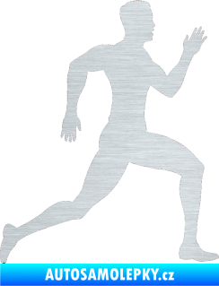 Samolepka Běžec 003 pravá škrábaný hliník