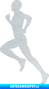 Samolepka Běžec 004 levá škrábaný hliník