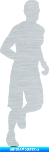 Samolepka Běžec 006 pravá škrábaný hliník