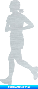 Samolepka Běžkyně 001 levá jogging škrábaný hliník