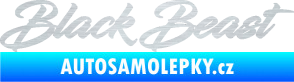 Samolepka Black Beast nápis škrábaný hliník