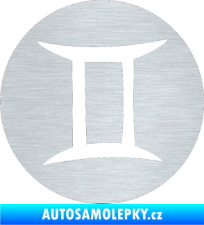 Samolepka Blíženci 001 - horoskop škrábaný hliník