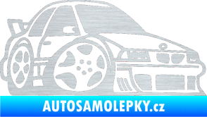 Samolepka BMW e30 karikatura pravá škrábaný hliník