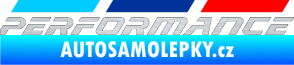 Samolepka BMW M Performance nad sebou škrábaný hliník
