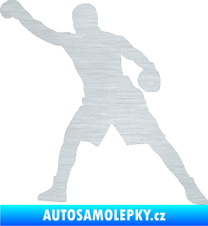 Samolepka Boxer 002 levá škrábaný hliník