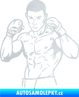 Samolepka Boxer 003 levá škrábaný hliník