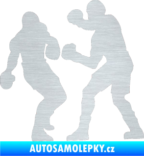 Samolepka Boxeři 001 levá škrábaný hliník