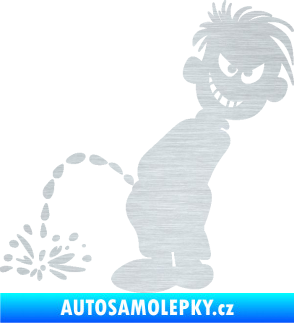 Samolepka Boy čůrá 007 levá škrábaný hliník