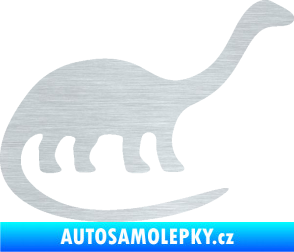 Samolepka Brontosaurus 001 pravá škrábaný hliník
