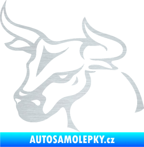 Samolepka Býk 005 levá škrábaný hliník