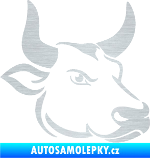 Samolepka Býk 009 pravá škrábaný hliník