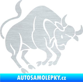 Samolepka Býk zvěrokruh 004 pravá škrábaný hliník