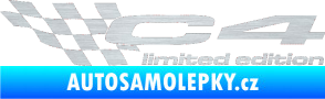 Samolepka C4 limited edition levá škrábaný hliník