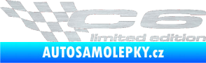 Samolepka C6 limited edition levá škrábaný hliník