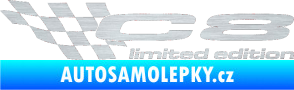 Samolepka C8 limited edition levá škrábaný hliník