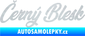 Samolepka Černý blesk nápis škrábaný hliník