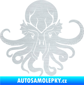 Samolepka Chobotnice 002 pravá škrábaný hliník