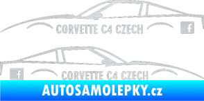 Samolepka Corvette C4 FB škrábaný hliník