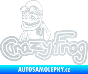 Samolepka Crazy frog 002 žabák škrábaný hliník