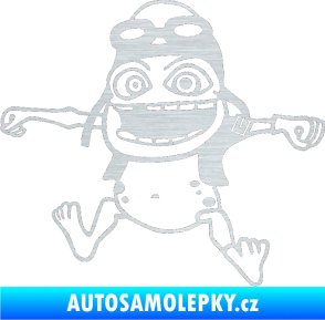 Samolepka Crazy frog levá škrábaný hliník