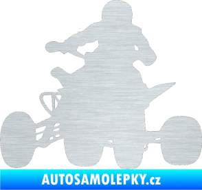 Samolepka Čtyřkolka 002 levá škrábaný hliník