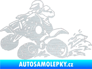Samolepka Čtyřkolka 003 levá škrábaný hliník