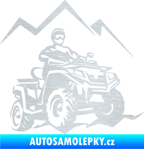 Samolepka Čtyřkolka 007 pravá škrábaný hliník