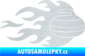 Samolepka Curling 005 pravá kámen škrábaný hliník