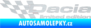 Samolepka Dacia limited edition levá škrábaný hliník