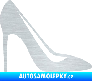 Samolepka Dámská bota 001 pravá lodička škrábaný hliník