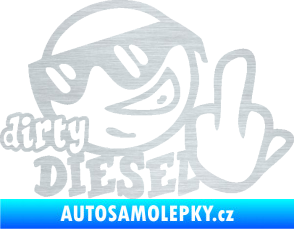 Samolepka Dirty diesel smajlík škrábaný hliník