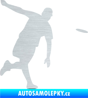 Samolepka Discgolf 001 pravá škrábaný hliník