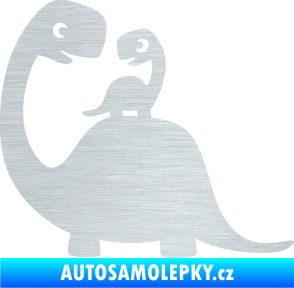 Samolepka Dítě v autě 105 levá dinosaurus škrábaný hliník