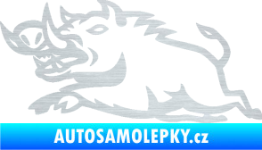 Samolepka Divoké prase 004 levá škrábaný hliník