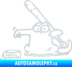 Samolepka Dolej naftu 002 levá škrábaný hliník